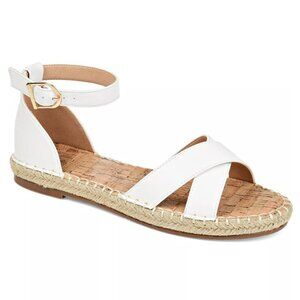 Journee Collection Women's Lyddia Espadrille Flat Sandals Size 7.5 W (MSRP $79)